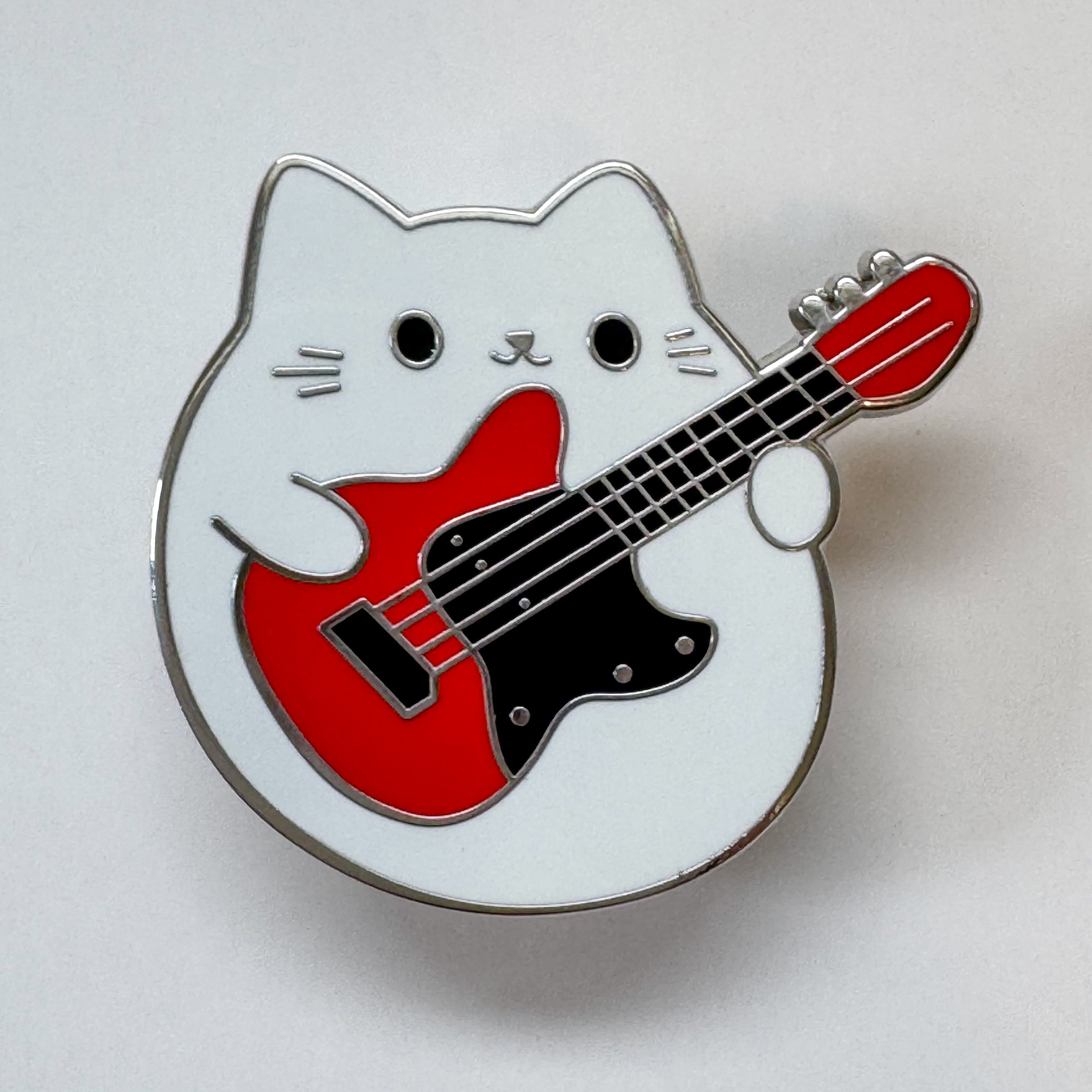 Cat with Electric Guitar Pin