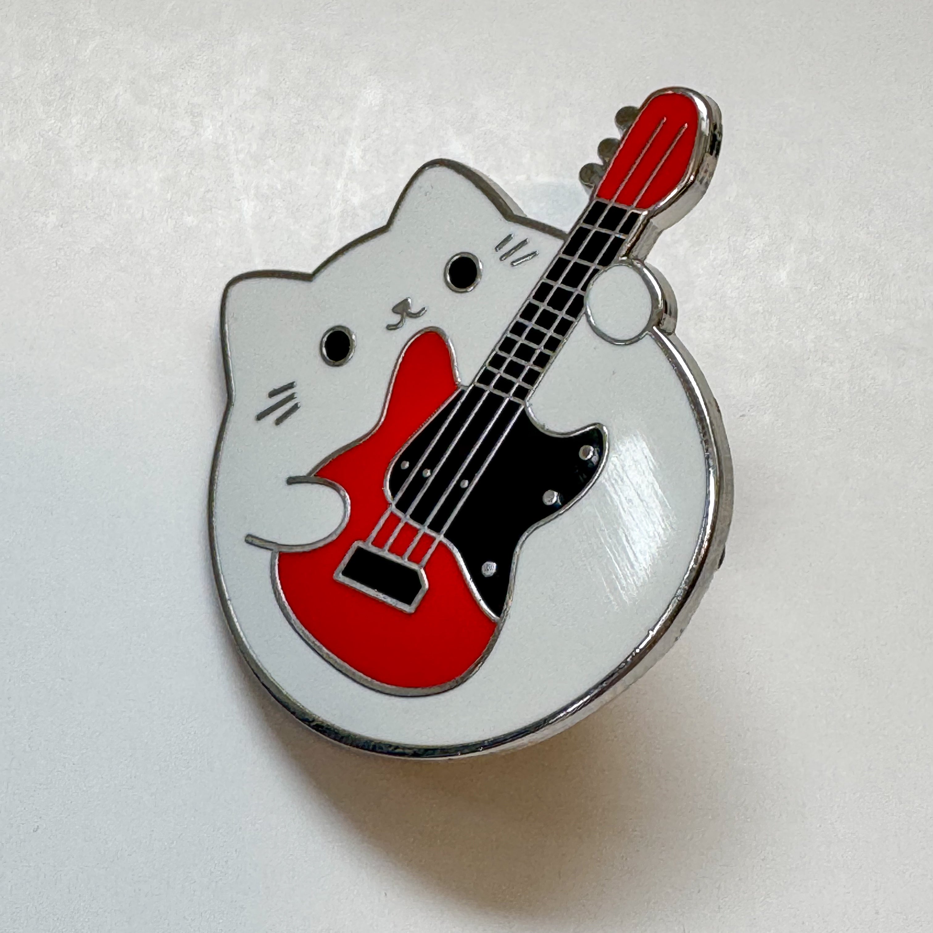 Cat with Electric Guitar Pin