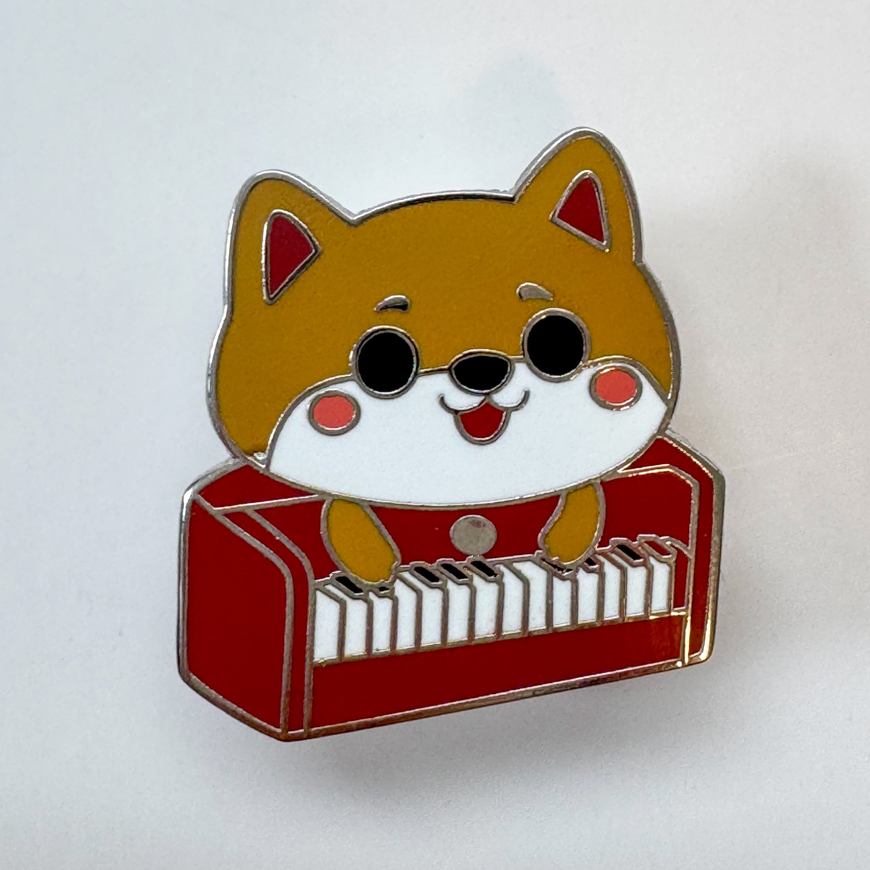 Corgi Dog with Keyboard Pin