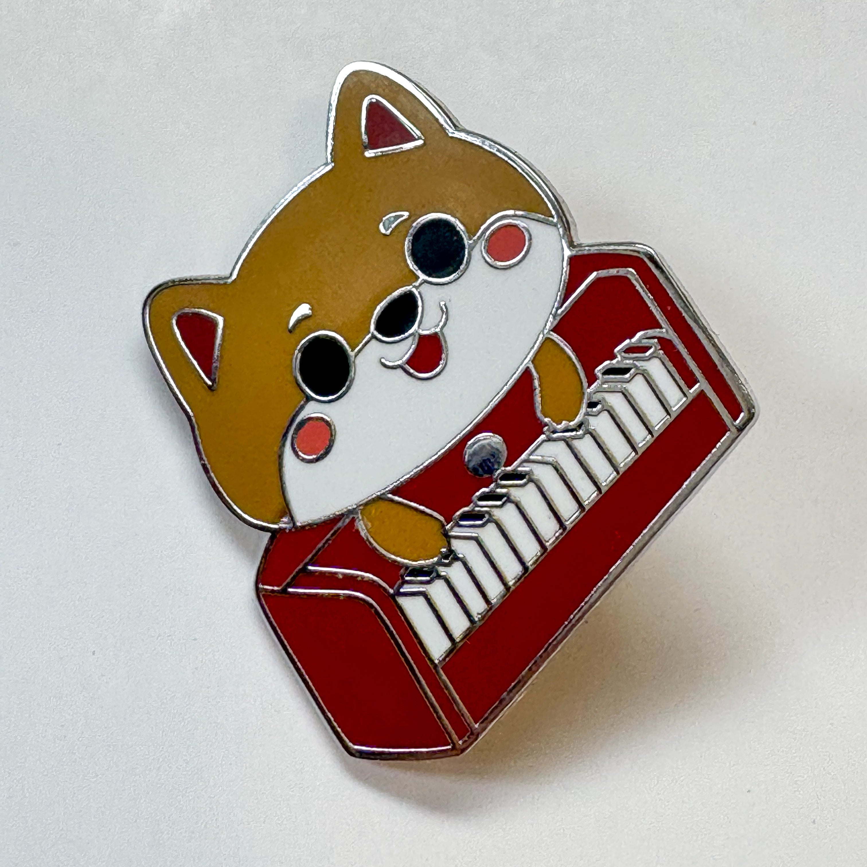 Corgi Dog with Keyboard Pin